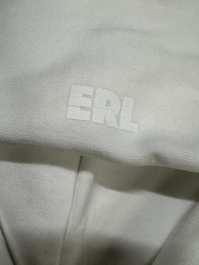 ERL Wave White Cozy Knit Hoodie - Image 8