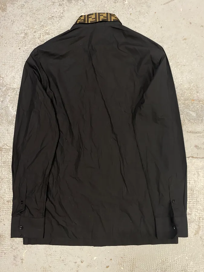 Fendi Black Monogrammed Mafia Shirt - Image 6