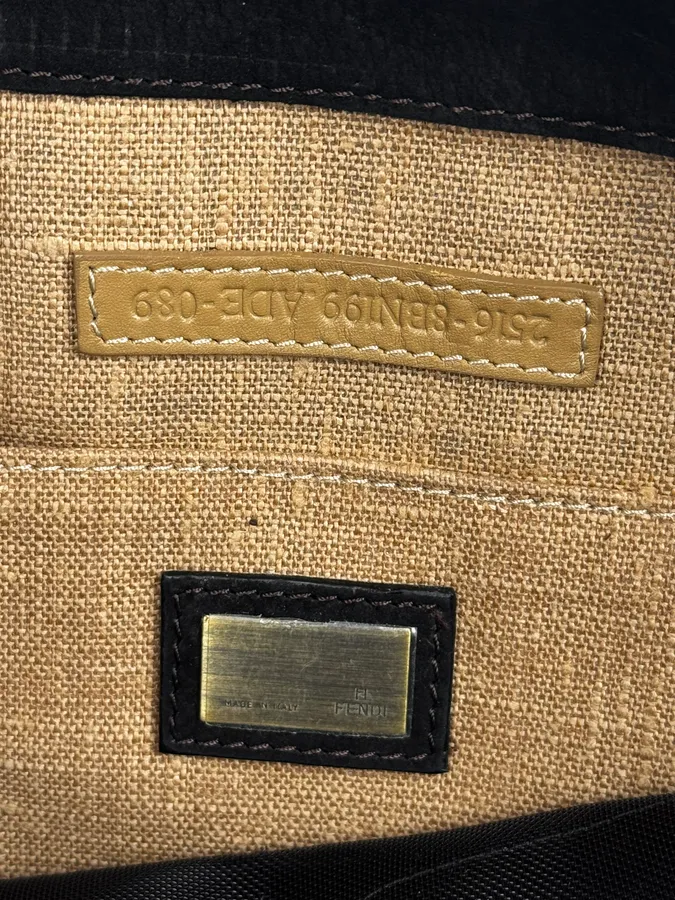 Fendi Brown Leather Fringe Fur Handle Bag - Image 16
