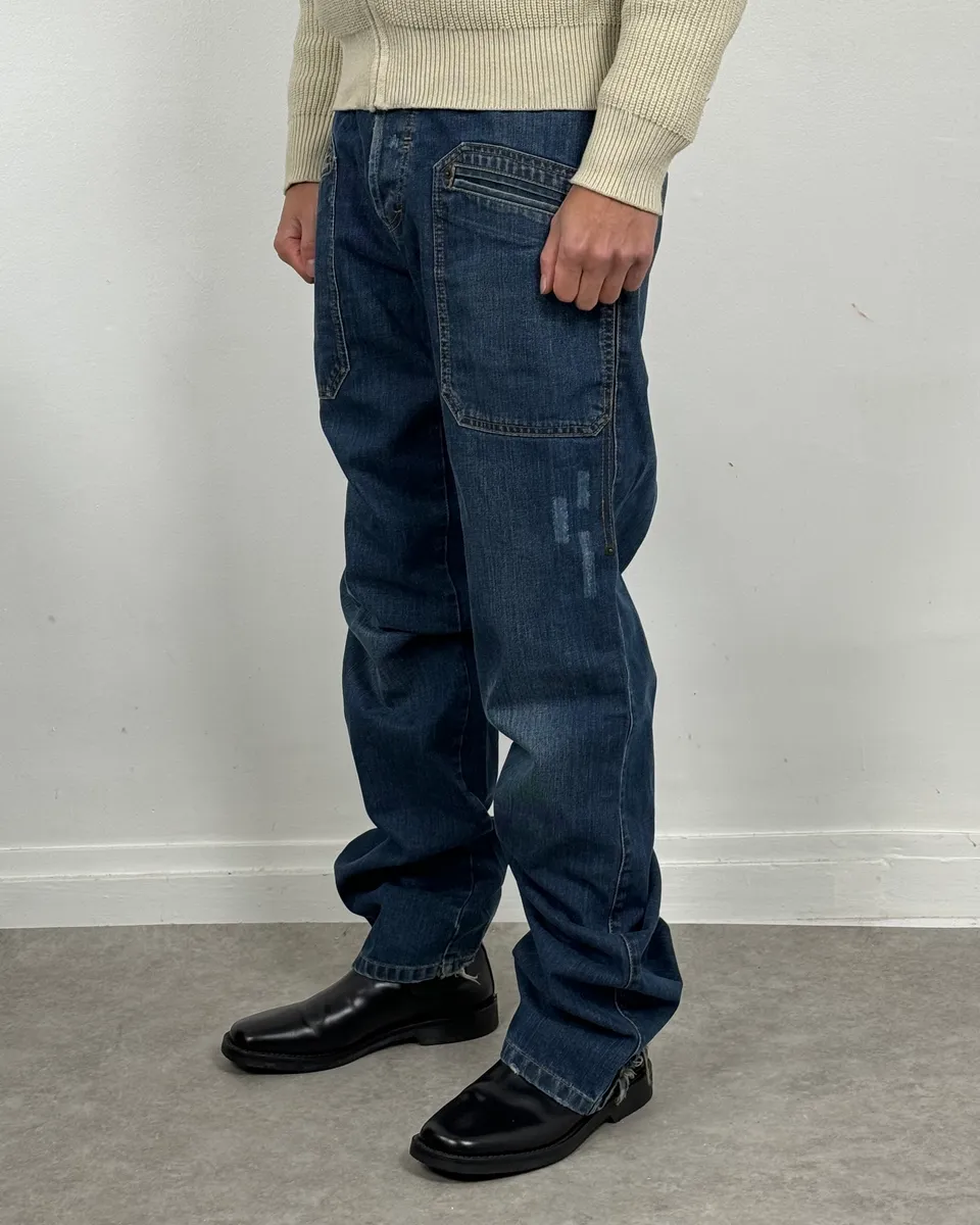 FW06 Dolce & Gabbana Blue Flat Pockets Jeans - Image 2