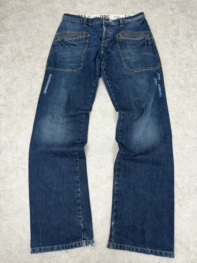 FW06 Dolce & Gabbana Blue Flat Pockets Jeans - Image 4