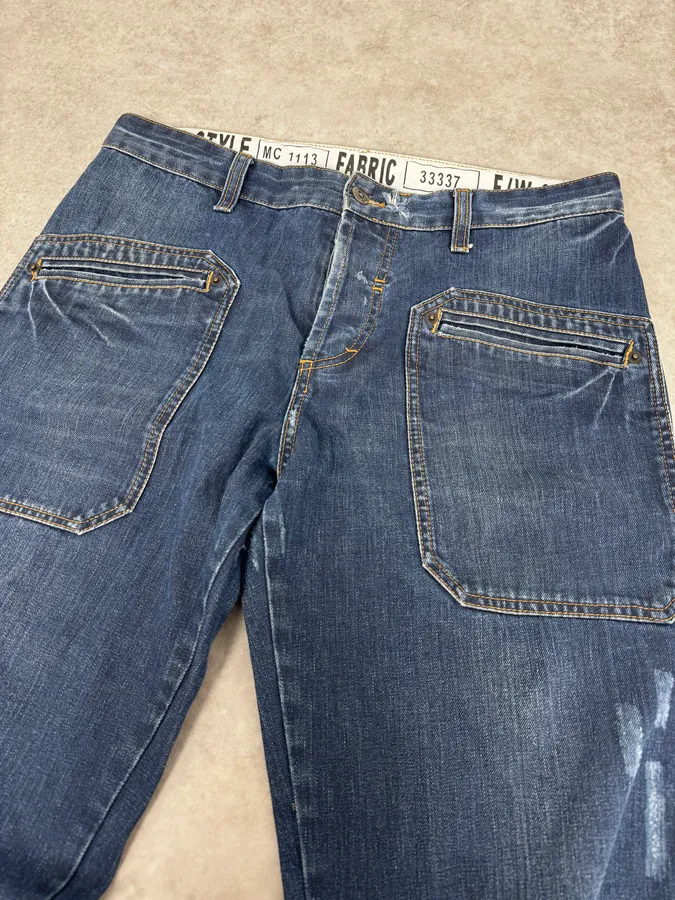 FW06 Dolce & Gabbana Blue Flat Pockets Jeans - Image 6