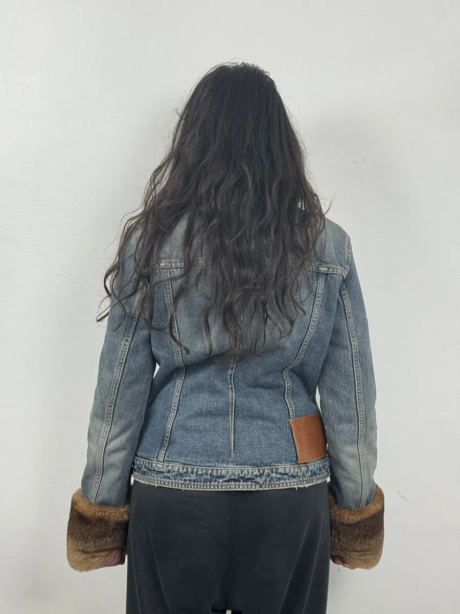 FW1998 Dolce & Gabbana Blue Denim & Fur Jacket - Image 11