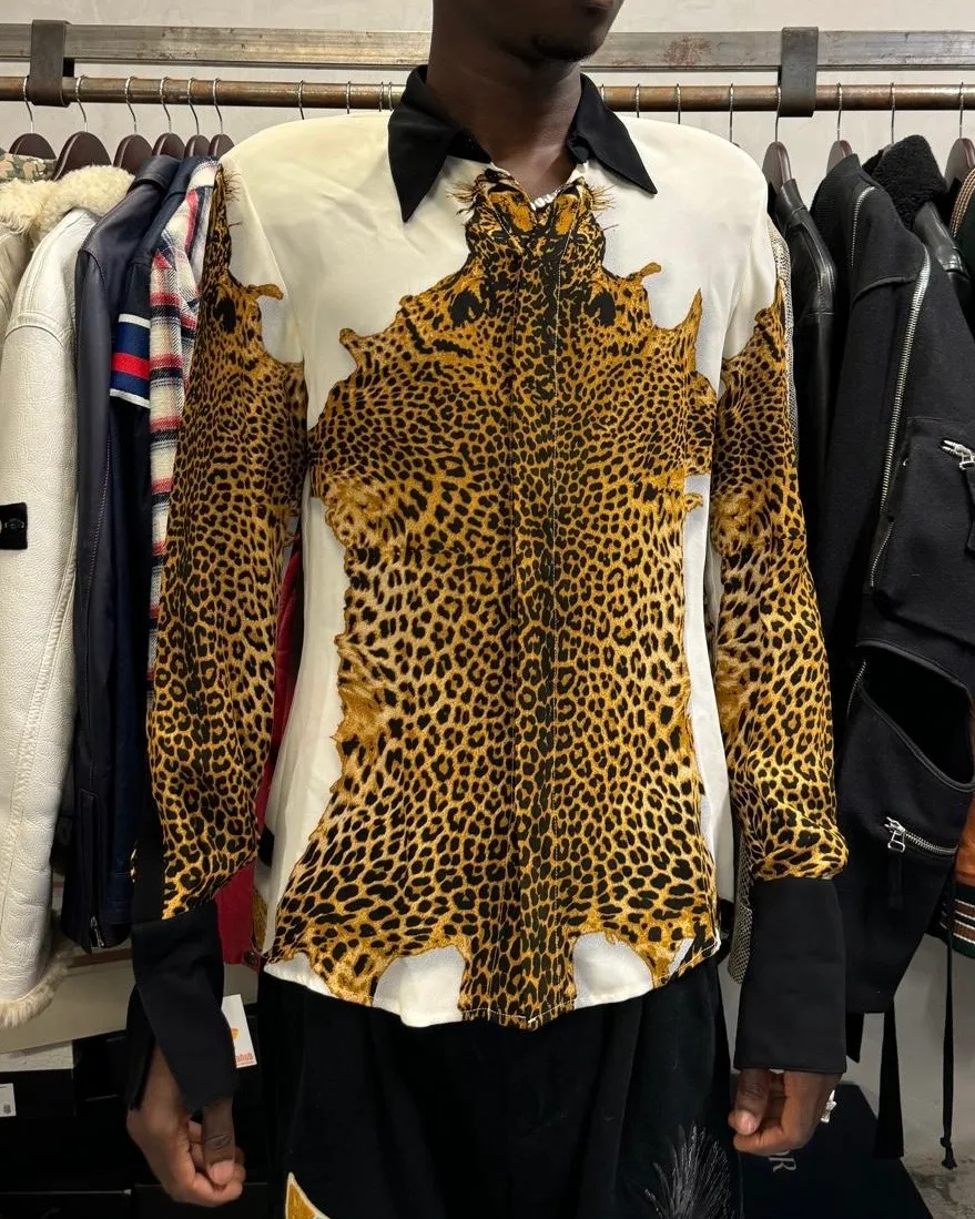 FW1998 Jean Paul Gaultier Leopard White Shirt - Image 2
