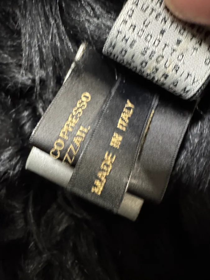 FW1998 Roberto Cavalli Shearling Fur Black Jacket - Image 12