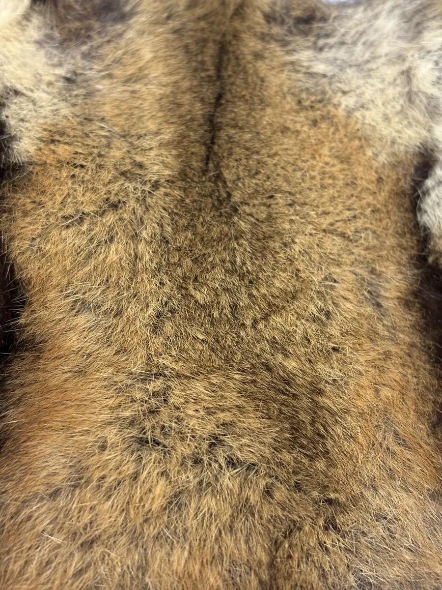 FW1999 Prada Beige Canvas & Brown Leather Fur Shoulder Bag - Image 4