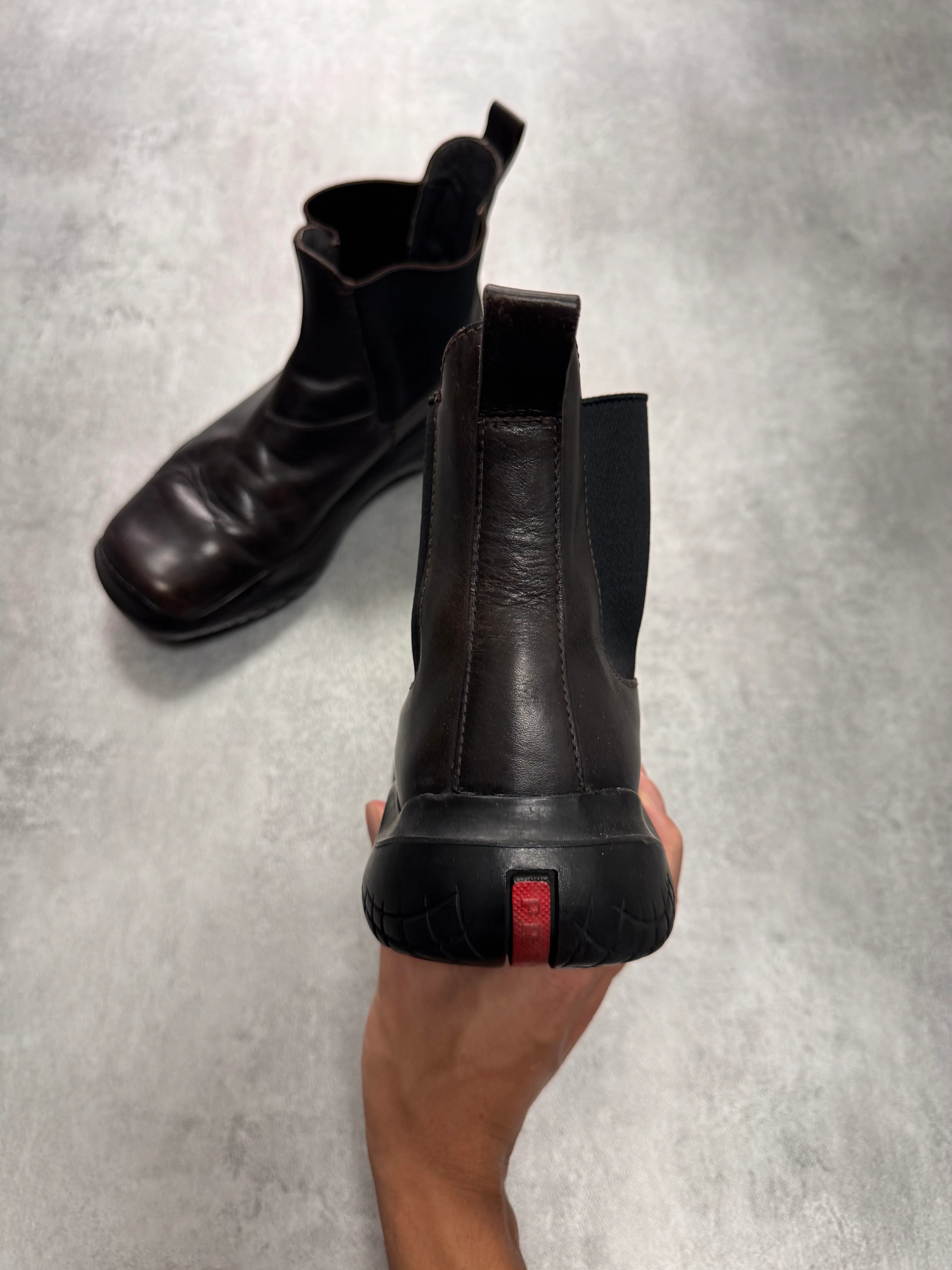 FW1999 Prada Brown Leather Boots - Image 4