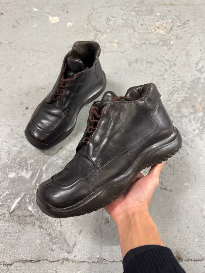 FW1999 Prada Brown Leather Boots