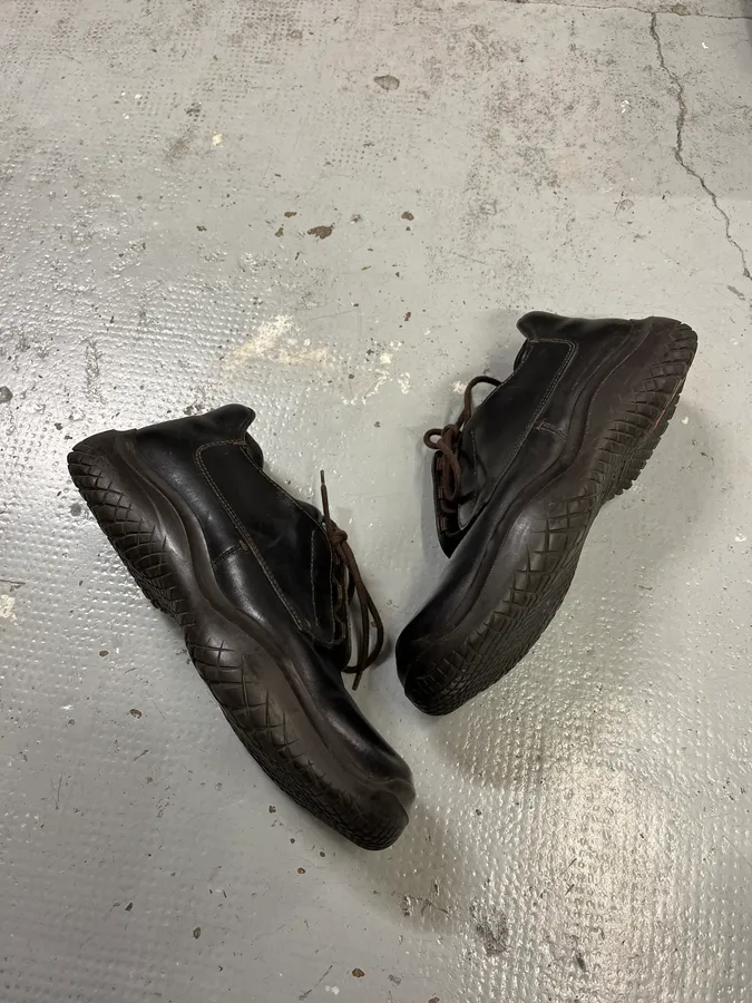 FW1999 Prada Dark Brown Vibram Leather Low Boots - Image 3