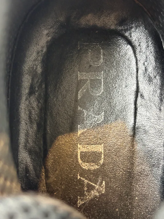 FW1999 Prada Grey & Black Hybrid Leather Vibram Boots - Image 10