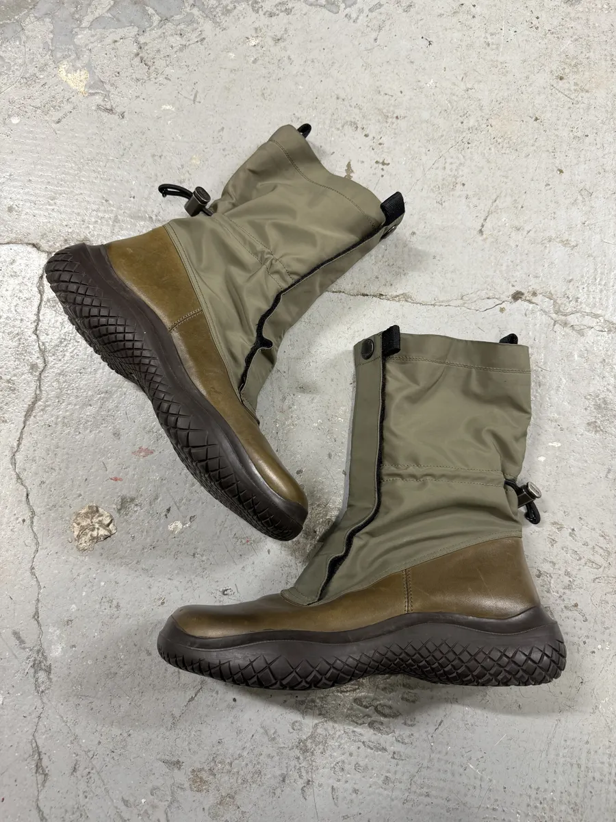 FW1999 Prada Kaki Military Olive Boots - Image 11