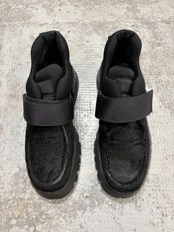 FW1999 Prada Strap Pony Hair Leather Vibram Shoes - Image 2