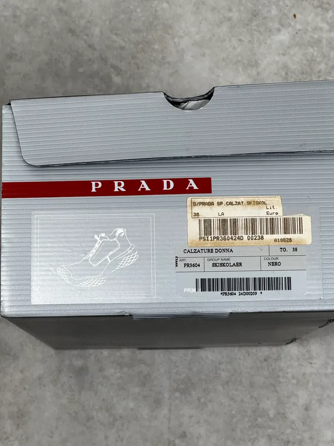 FW1999 Prada Vibram Black Leather Shoes - Image 8