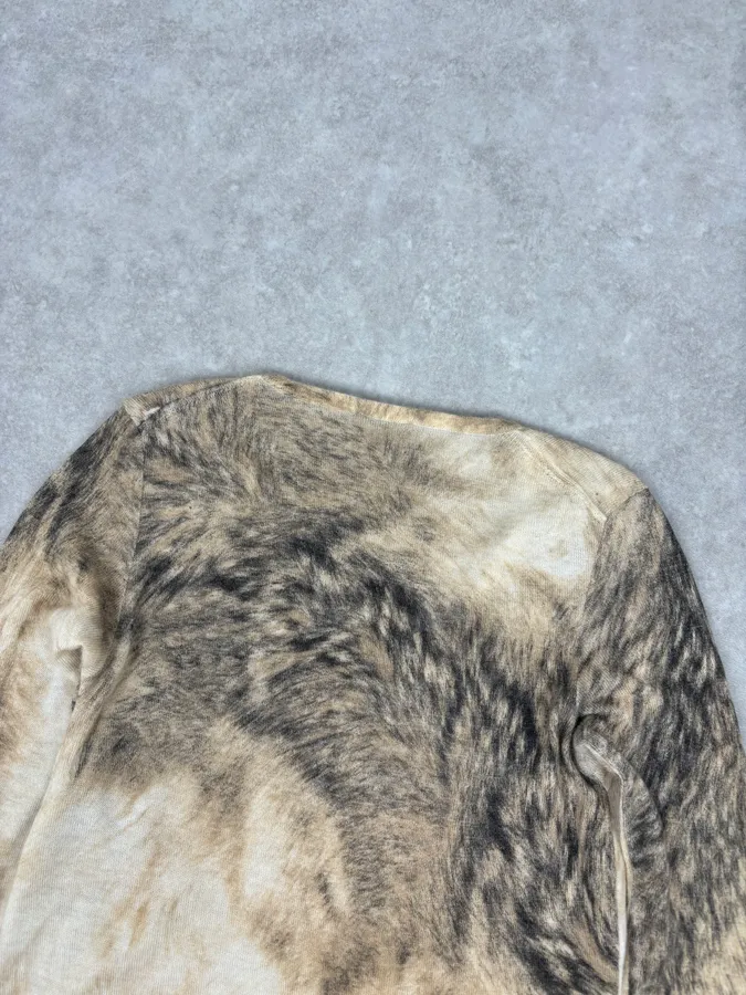 FW1999 Roberto Cavalli Beige Cashmere Fur Effect Cardigan - Image 7