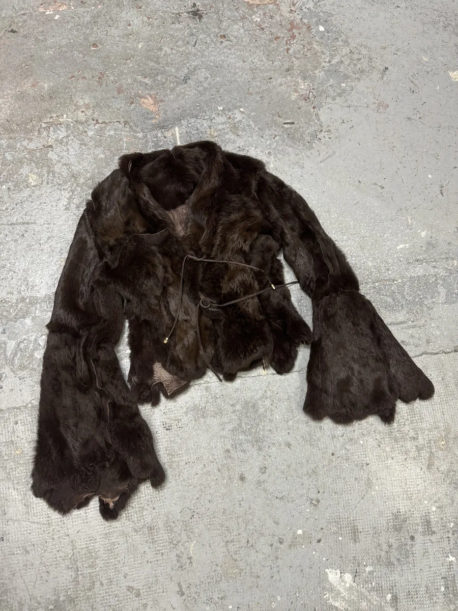 FW1999 Roberto Cavalli Reversible Brown Fur Leather Imperial Jacket - Image 9