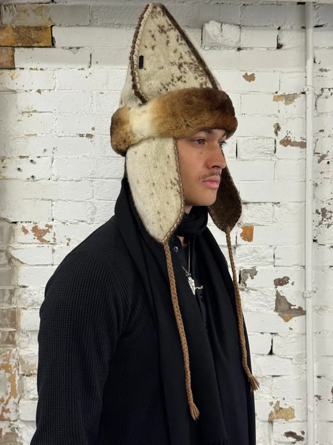 FW1999 Roberto Cavalli Wool Fur Chapka Hat - Image 3