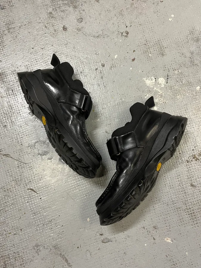 FW2000 Prada Black Strapped Leather Boots - Image 5