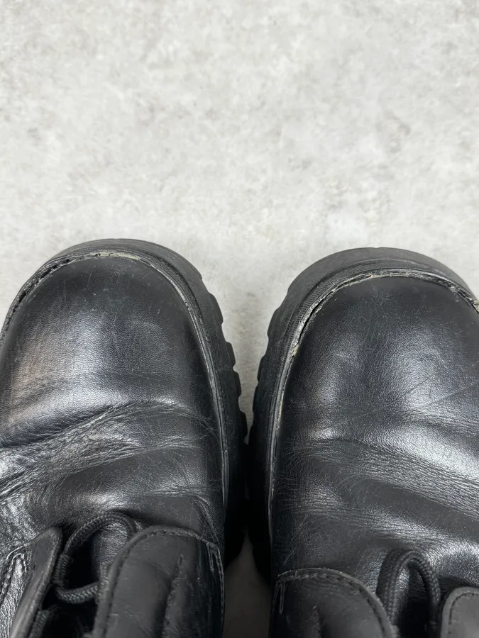 FW2000 Prada Black Vibram Leather Boots - Image 4