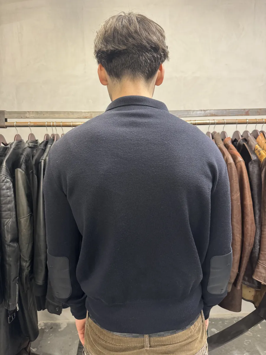 FW2000 Prada Navy Zip-up Sweater - Image 3
