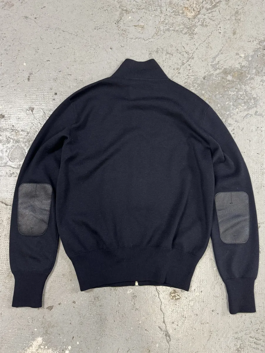 FW2000 Prada Navy Zip-up Sweater - Image 5