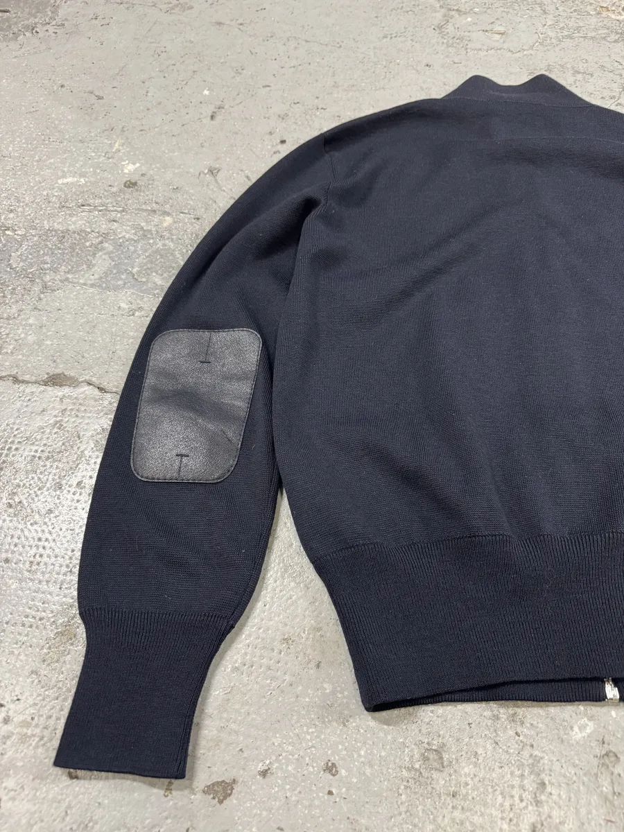 FW2000 Prada Navy Zip-up Sweater - Image 6