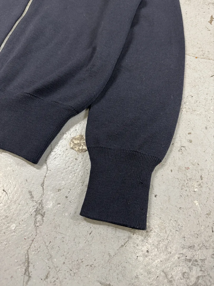FW2000 Prada Navy Zip-up Sweater - Image 7