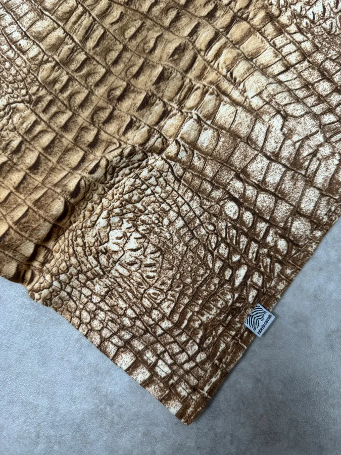 FW2000 Roberto Cavalli Brown Crocodile T-Shirt - Image 6