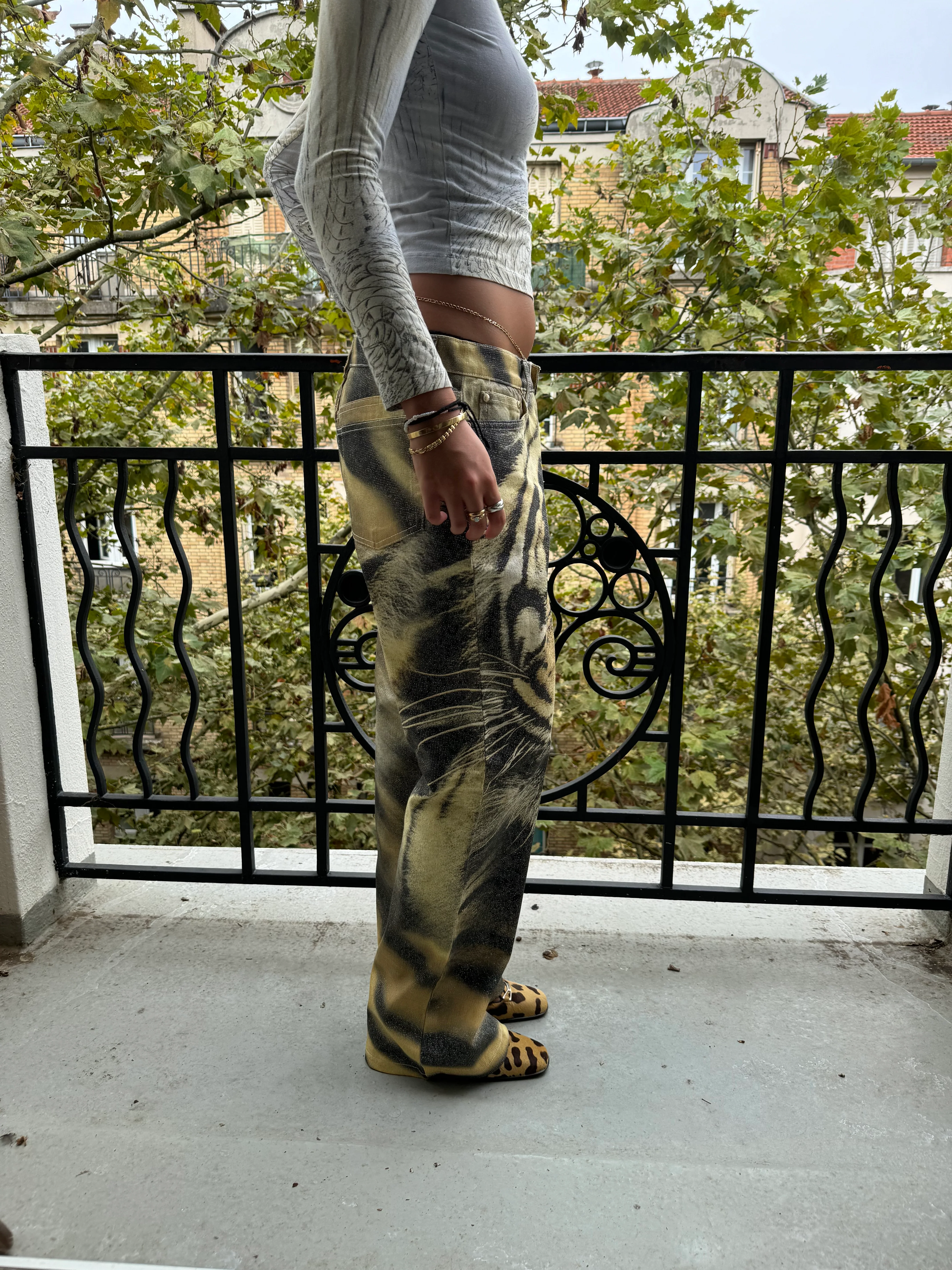 FW2000 Roberto Cavalli Tiger Savage Pants - Image 3
