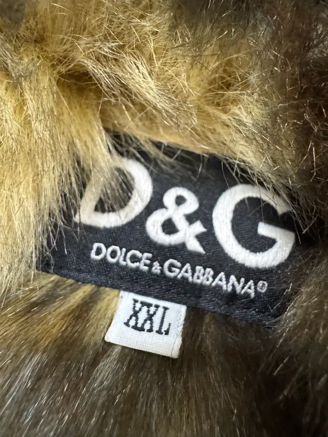 FW2001 Dolce & Gabbana Fur Striped Corduroy Jacket - Image 10