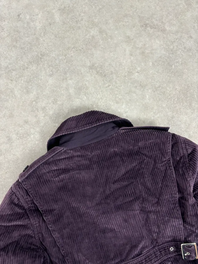 FW2002 Miu Miu Purple Velvet Cropped Jacket - Image 7