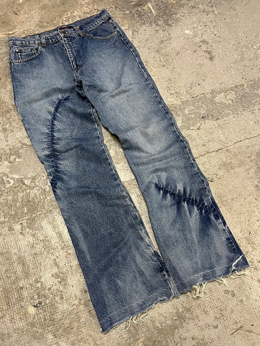FW2002 Roberto Cavalli Blue Signature Scares Denim Jeans - Image 5