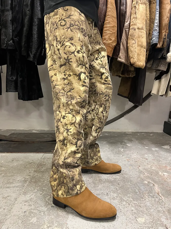 FW2002 Roberto Cavalli Flower Nature Forest Relaxed Pants - Image 3