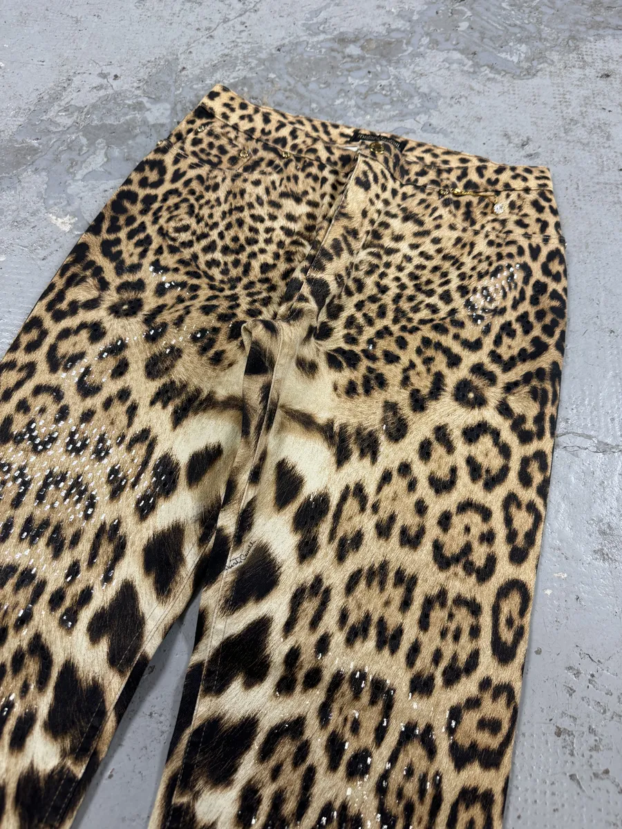 FW2002 Roberto Cavalli Leopard Print Savage Pants - Image 8