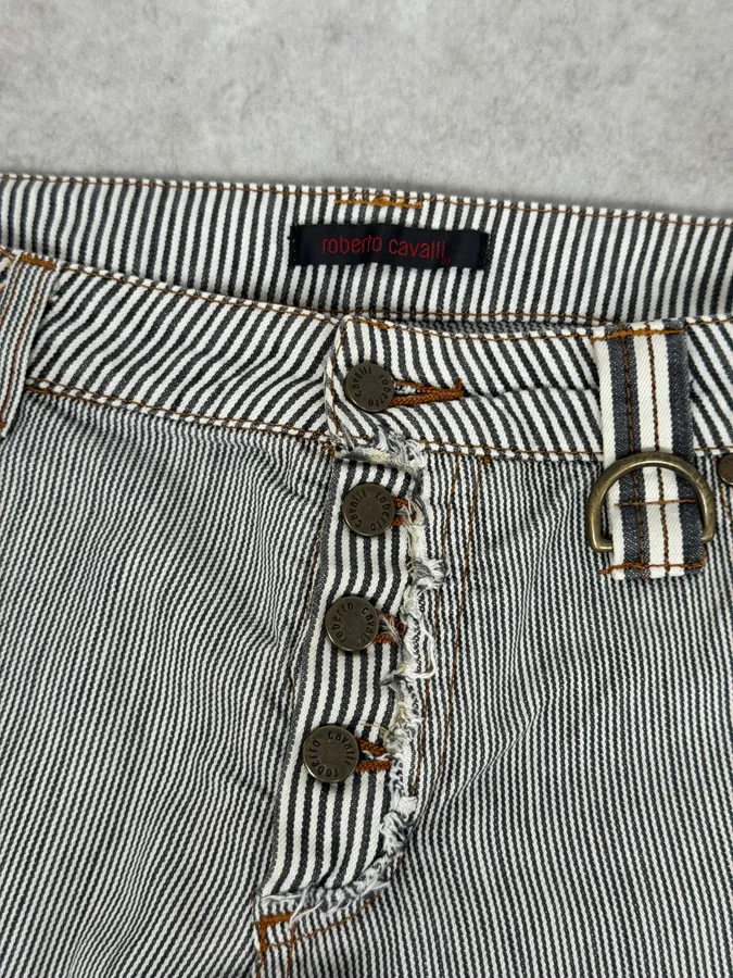 FW2002 Roberto Cavalli Stripes White & Blue Pants - Image 8