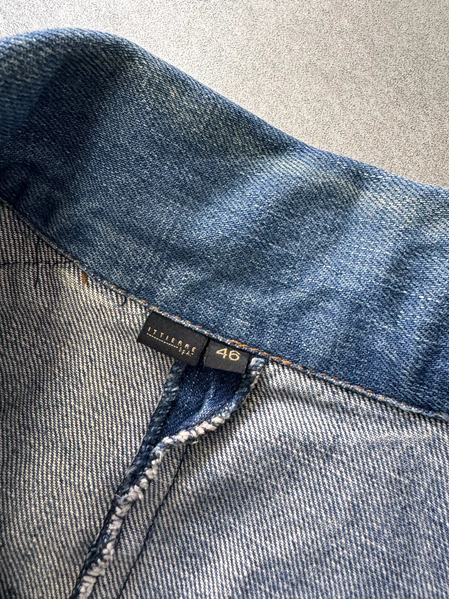 FW2003 Cavalli Minimalist Armor Denim Jacket - Image 3