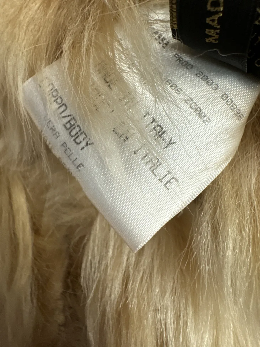 FW2003 Roberto Cavalli Beige Hearth Leather Fur Jacket - Image 12