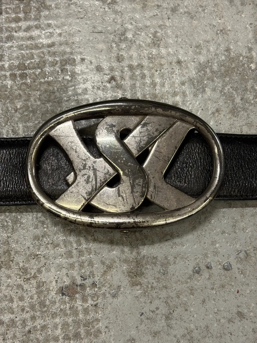 FW2003 Yves Saint Laurent Black Leather Premium YSL Belt - Image 7