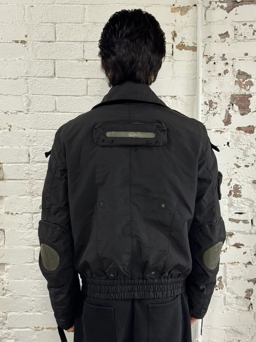 FW2004 Dolce & Gabbana Multi-Pocket Black Nylon Bomber Jacket - Image 3