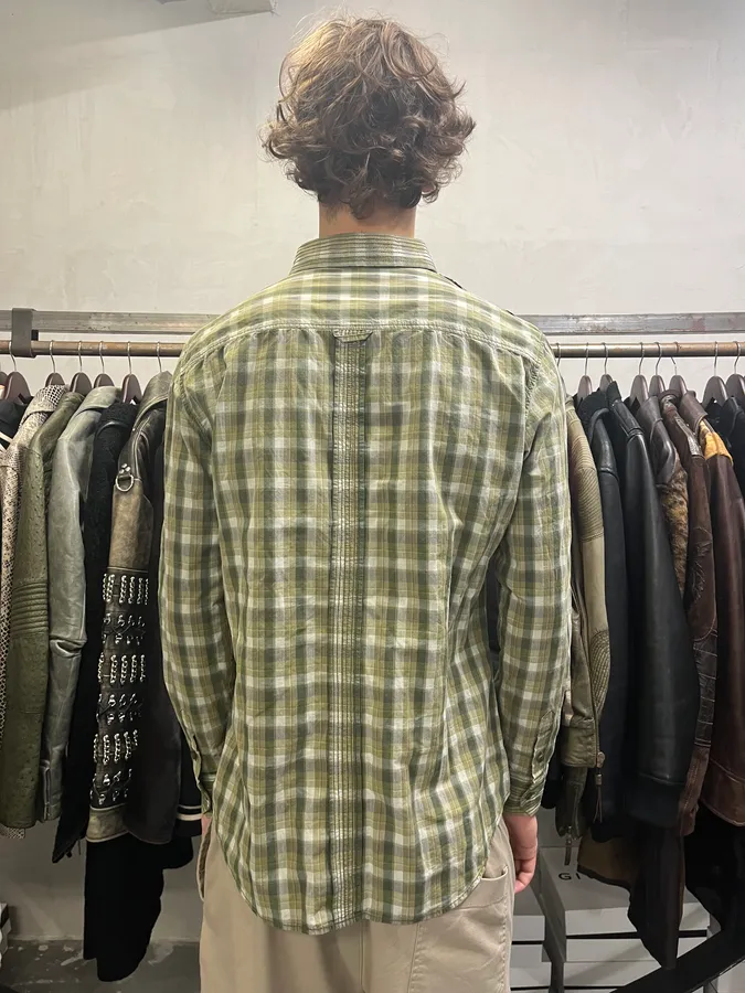FW2005 Dolce & Gabbana Green Checked Shirt - Image 3