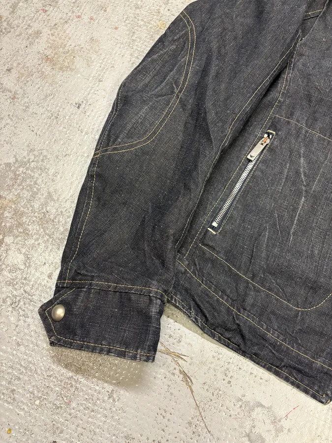 FW2005 Emporio Armani Biker Original Denim Jacket - Image 8