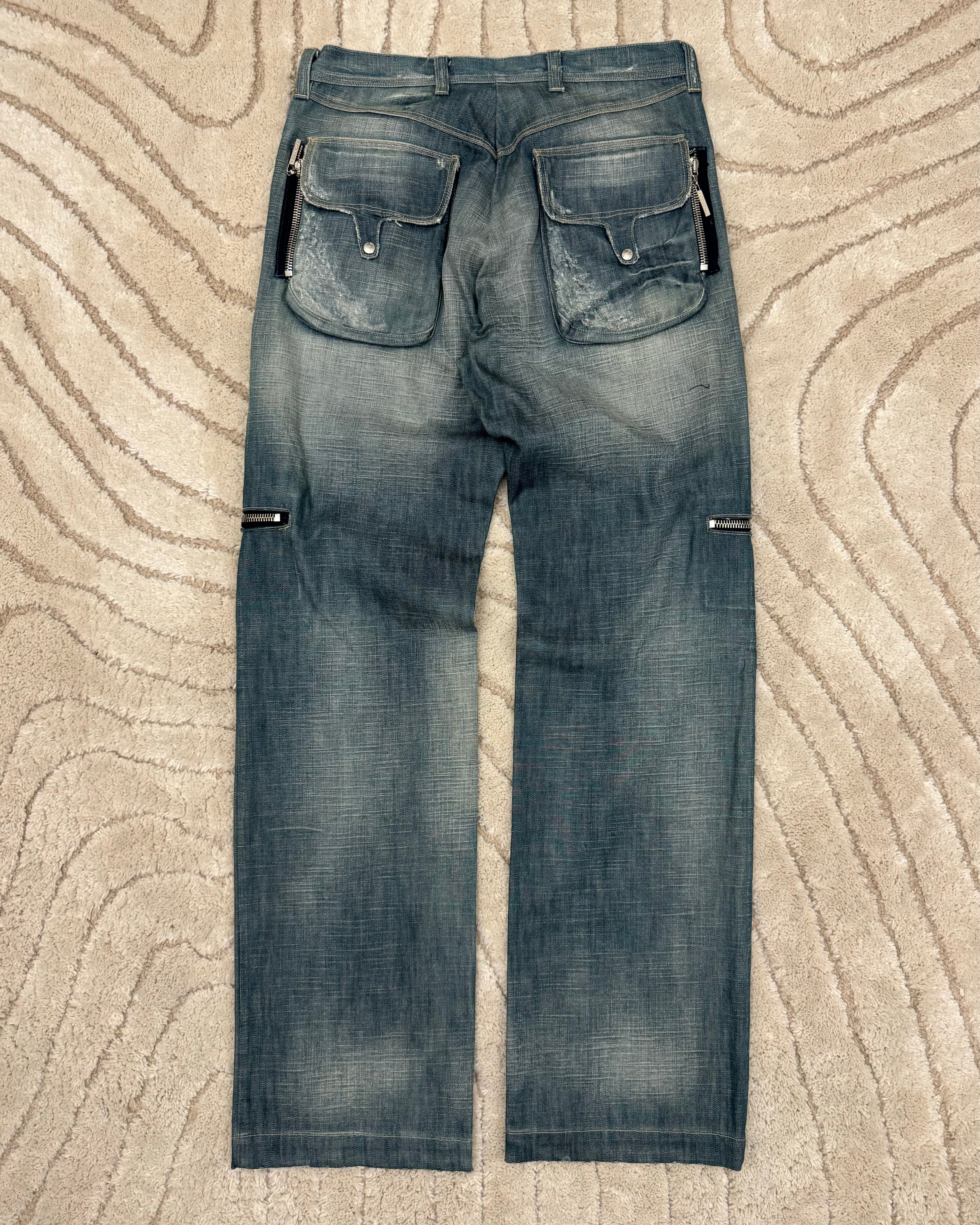 FW2005 Versace Cargo Denim Pants (L) - Image 2