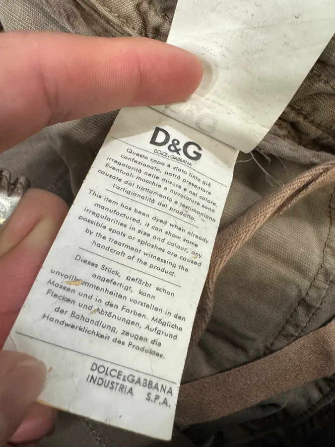 FW2006 Dolce & Gabbana Cargo Beige Army Pants - Image 10