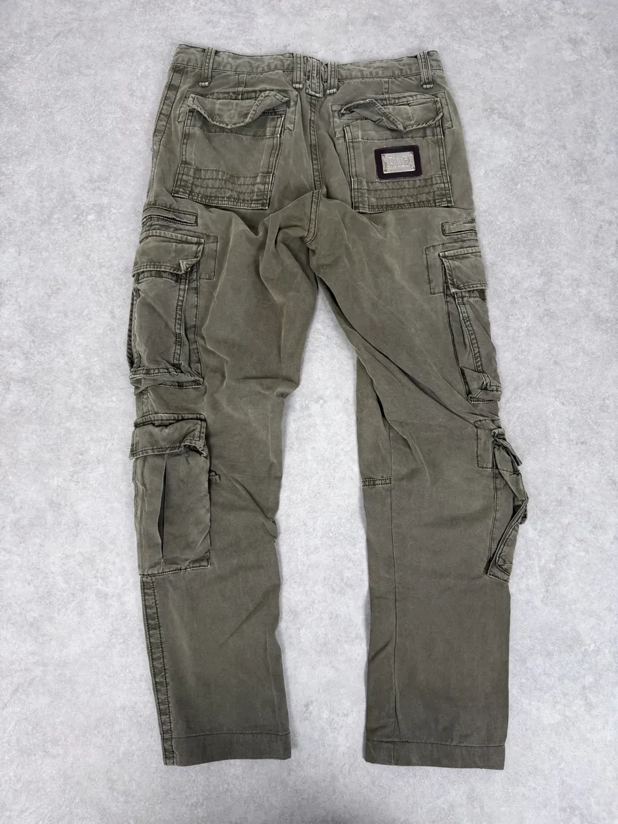 FW2006 Dolce & Gabbana Olive Multi Pockets Cargo Pants - Image 2