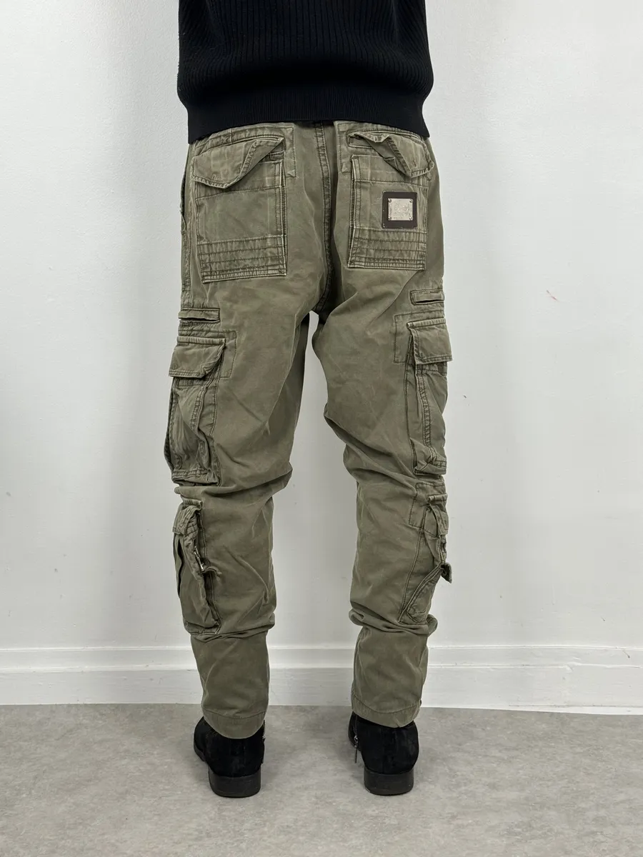 FW2006 Dolce & Gabbana Olive Multi Pockets Cargo Pants - Image 5