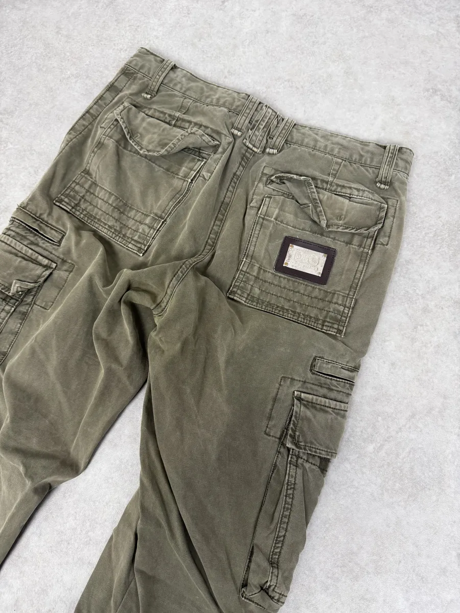 FW2006 Dolce & Gabbana Olive Multi Pockets Cargo Pants - Image 8