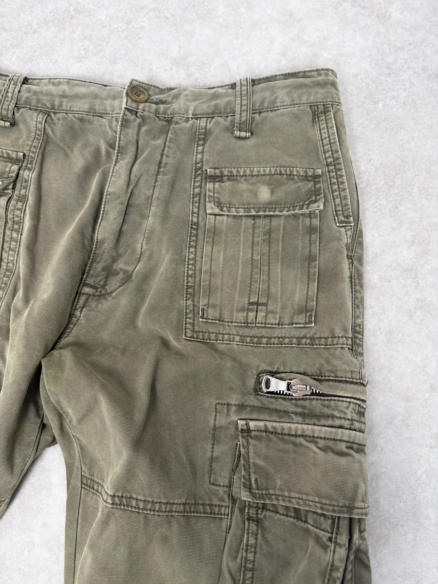 FW2006 Dolce & Gabbana Olive Multi Pockets Cargo Pants - Image 9