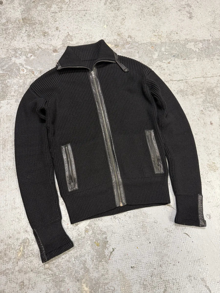 FW2006 Gucci Black Wool & Leather Jacket - Image 10