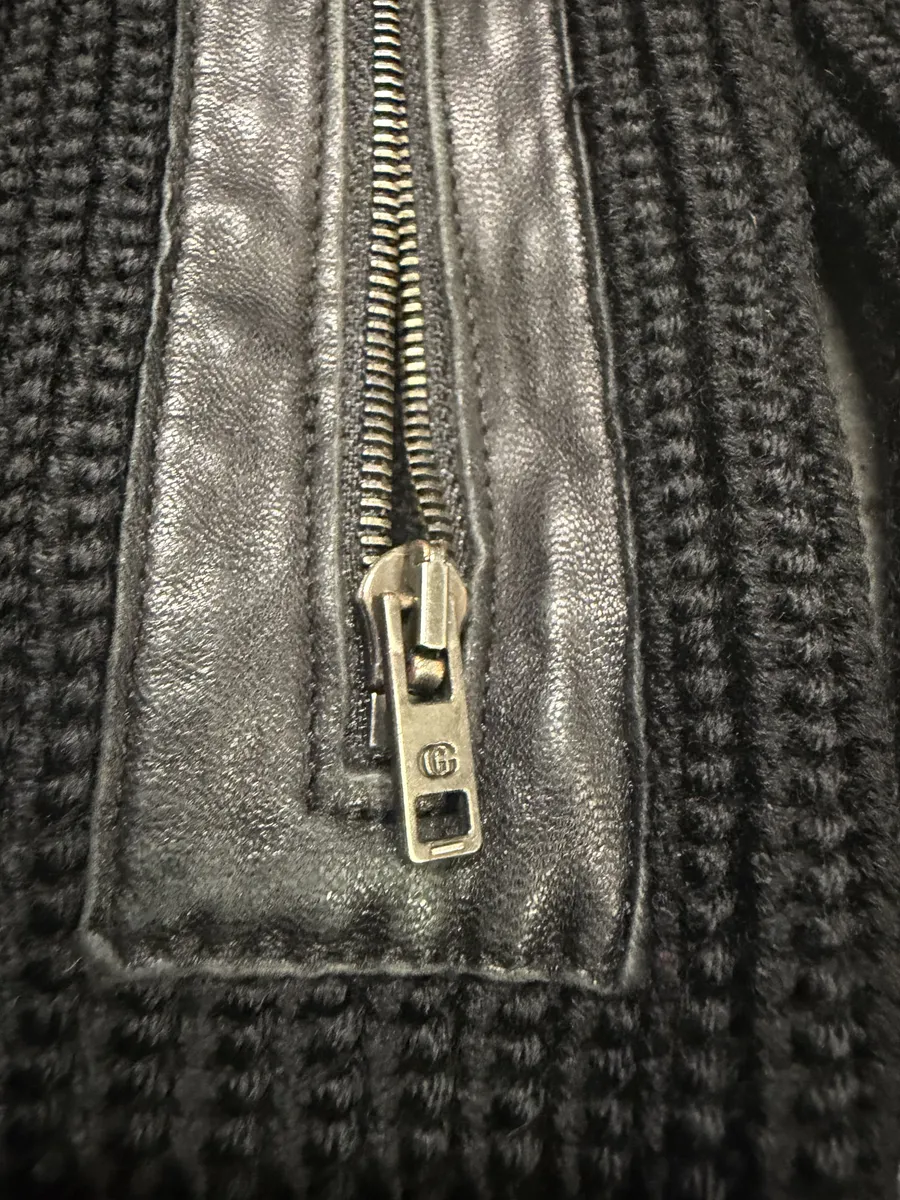 FW2006 Gucci Black Wool & Leather Jacket - Image 8