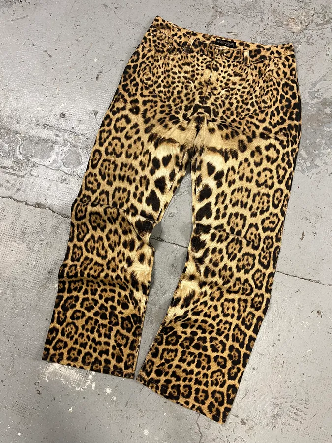 FW2006 Roberto Cavalli Savage Premium Leopard Print Pants - Image 5