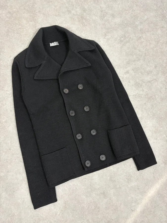 FW2007 Dior Black Wool Double-Breasted Caban by Hedi Slimane - Image 4